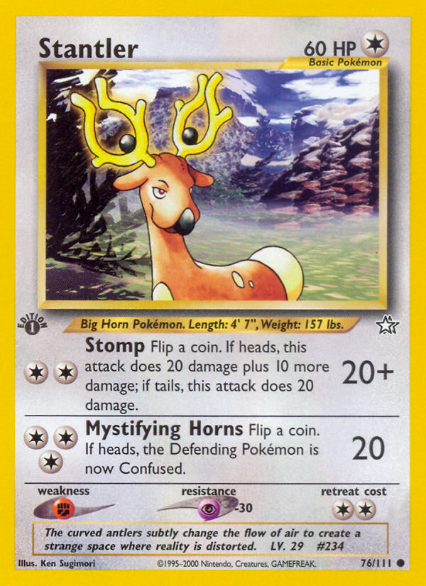 Stantler (76/111) [Neo Genesis 1st Edition] | Silver Goblin