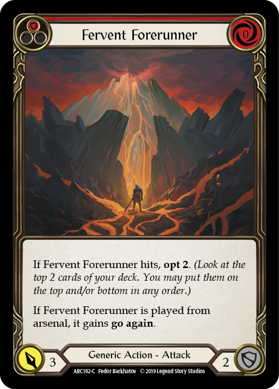 Fervent Forerunner (Red) [ARC182-C] (Arcane Rising)  1st Edition Normal | Silver Goblin