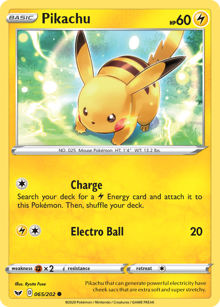 Pikachu (065/202) [Sword & Shield: Base Set] | Silver Goblin