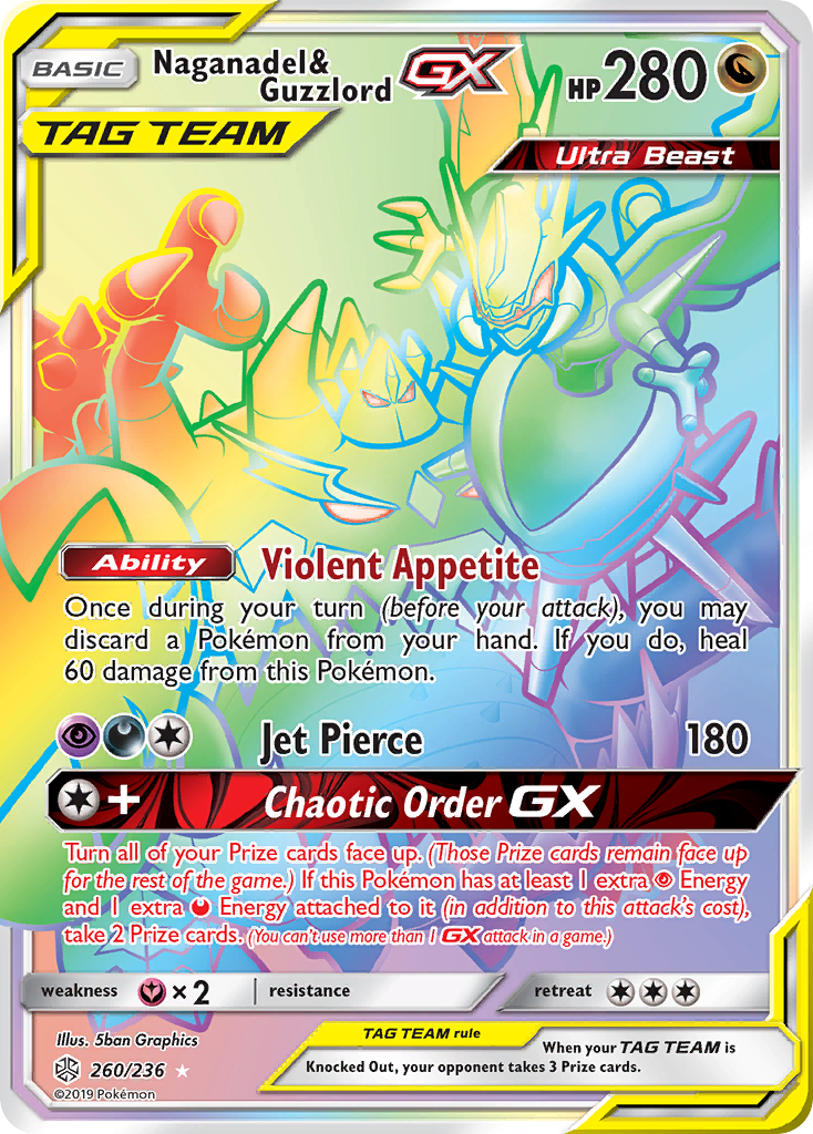 Naganadel & Guzzlord GX (260/236) [Sun & Moon: Cosmic Eclipse] | Silver Goblin