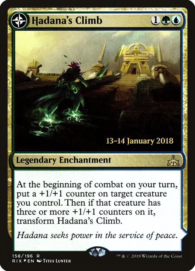 Hadana's Climb // Winged Temple of Orazca (158s) Foil - Rivals of Ixalan Promos