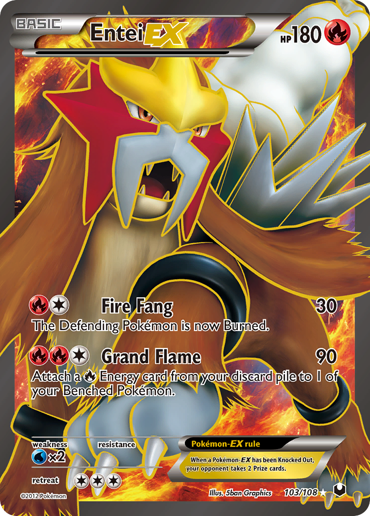 Entei EX (103/108) [Black & White: Dark Explorers] | Silver Goblin