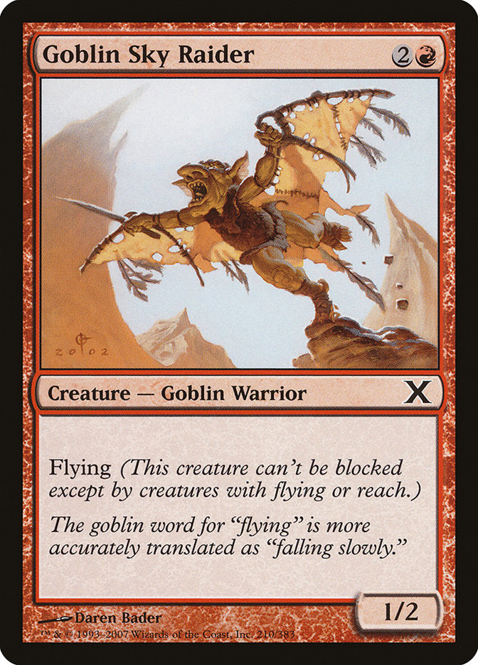 Goblin Sky Raider [Tenth Edition] | Silver Goblin