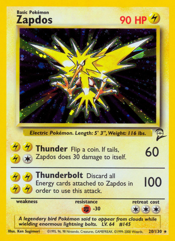 Zapdos (20/130) [Base Set 2] | Silver Goblin