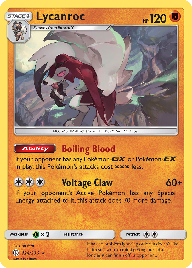 Lycanroc (124/236) [Sun & Moon: Cosmic Eclipse] | Silver Goblin