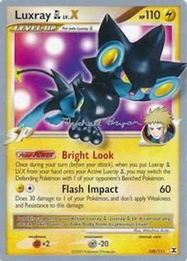 Luxray GL LV.X (109/111) (Happy Luck - Mychael Bryan) [World Championships 2010] | Silver Goblin