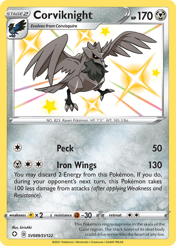 Corviknight (SV089/SV122) [Sword & Shield: Shining Fates] | Silver Goblin