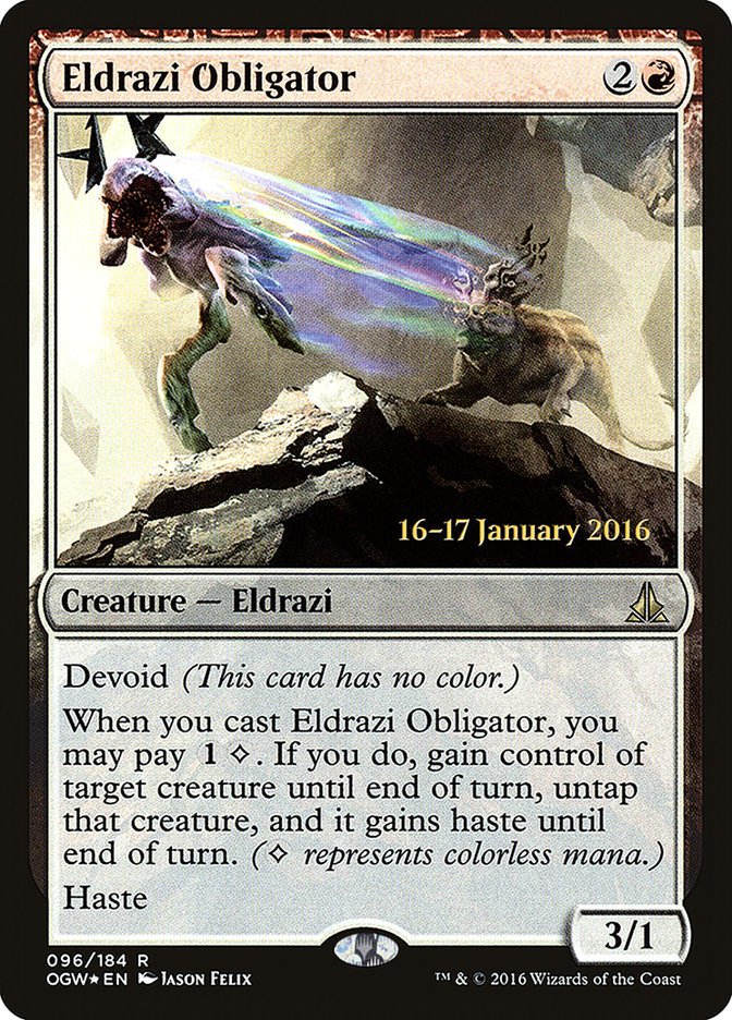 Eldrazi Obligator [Oath of the Gatewatch Prerelease Promos] | Silver Goblin