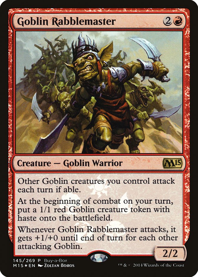 Goblin Rabblemaster (Buy-A-Box) [Magic 2015 Promos] | Silver Goblin