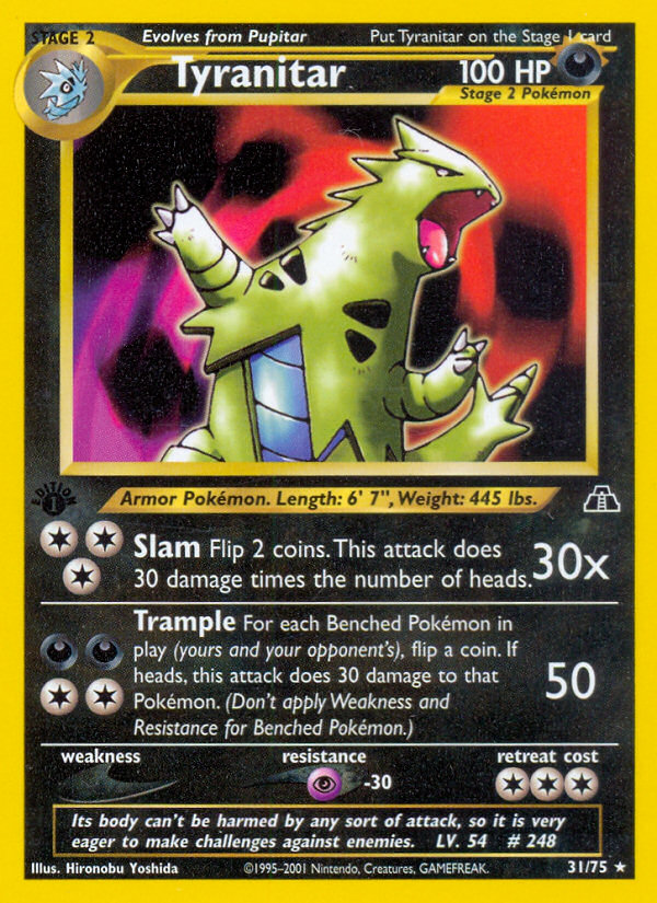 Tyranitar (31/75) [Neo Discovery 1st Edition] | Silver Goblin