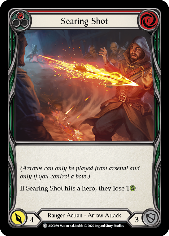 Searing Shot (Red) [U-ARC069] (Arcane Rising Unlimited)  Unlimited Rainbow Foil | Silver Goblin