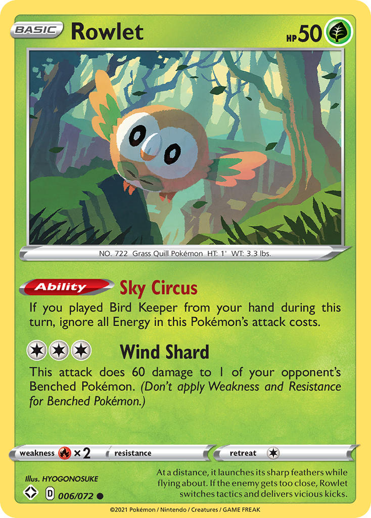 Rowlet (006/072) [Sword & Shield: Shining Fates] | Silver Goblin