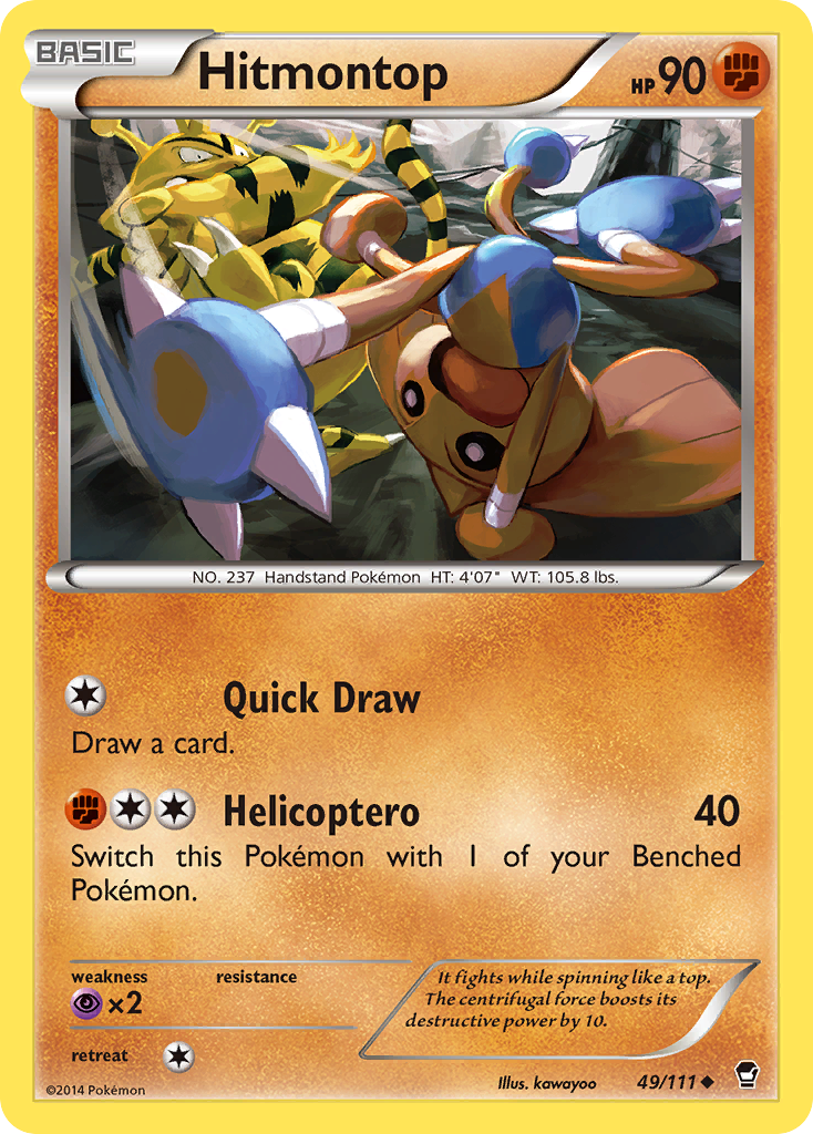 Hitmontop (49/111) [XY: Furious Fists] | Silver Goblin