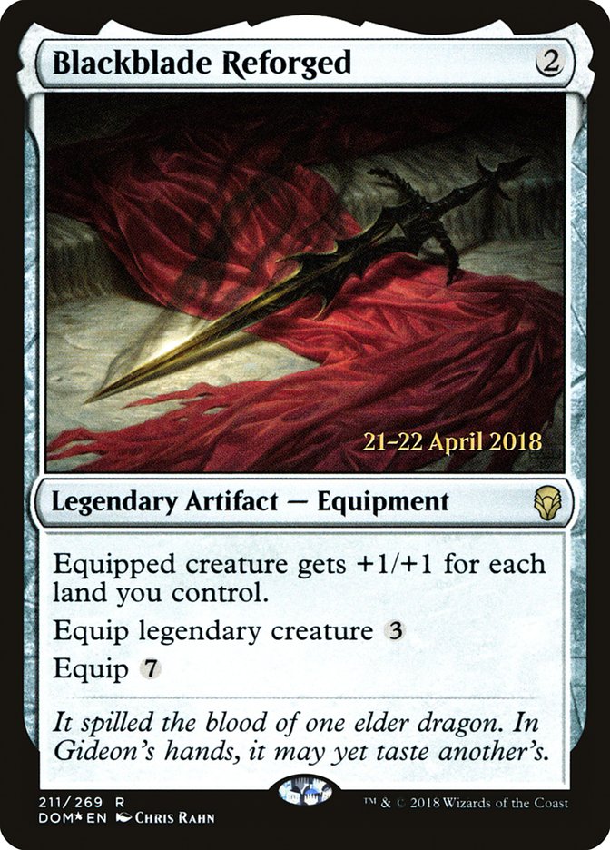 Blackblade Reforged [Dominaria Prerelease Promos] | Silver Goblin