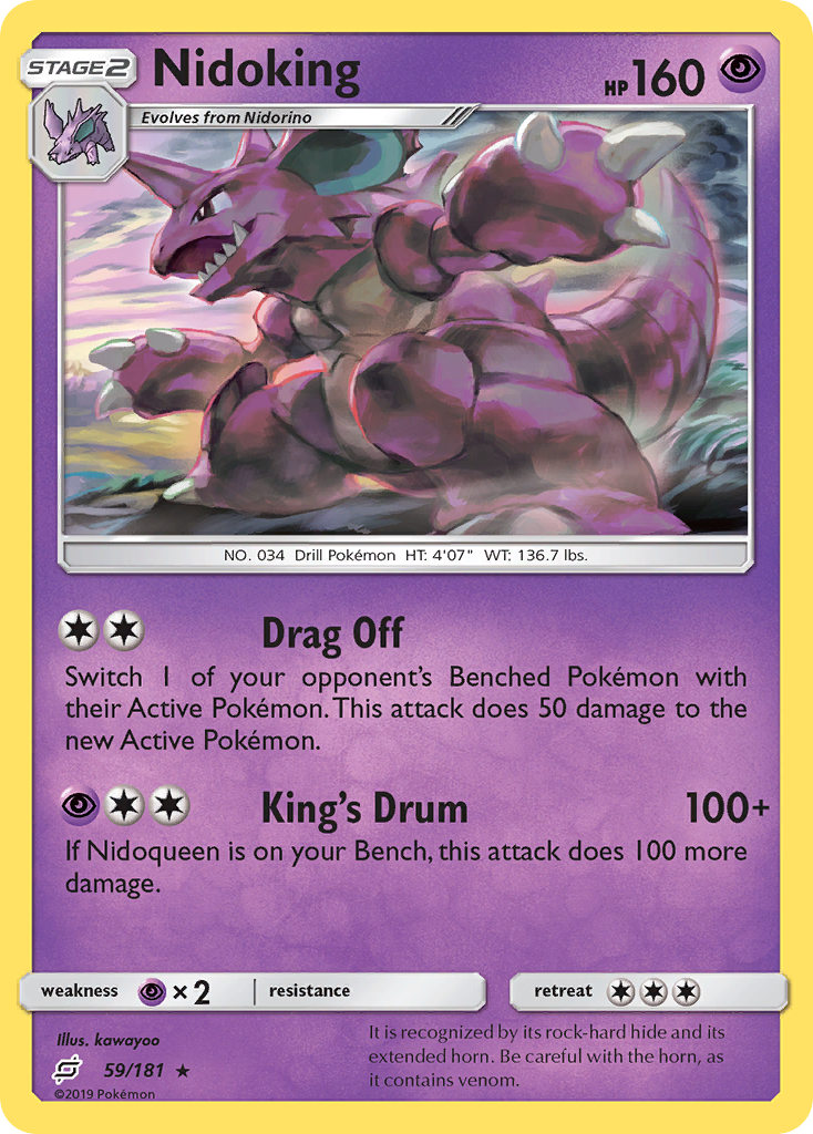 Nidoking (59/181) [Sun & Moon: Team Up] | Silver Goblin