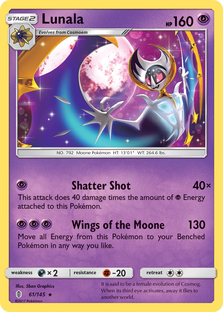 Lunala (61/145) (Theme Deck Exclusive) [Sun & Moon: Guardians Rising] | Silver Goblin