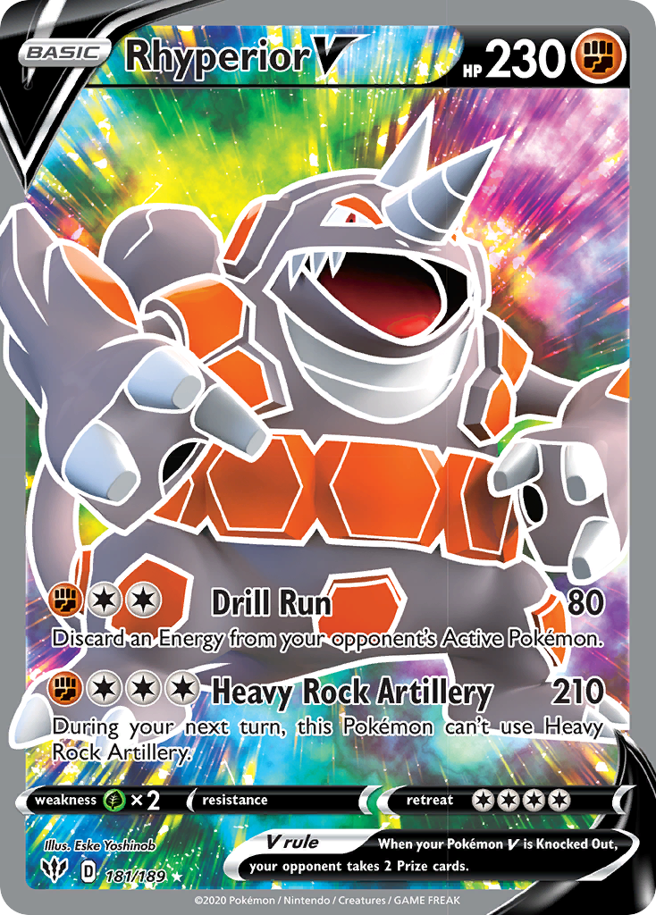 Rhyperior V (181/189) [Sword & Shield: Darkness Ablaze] | Silver Goblin