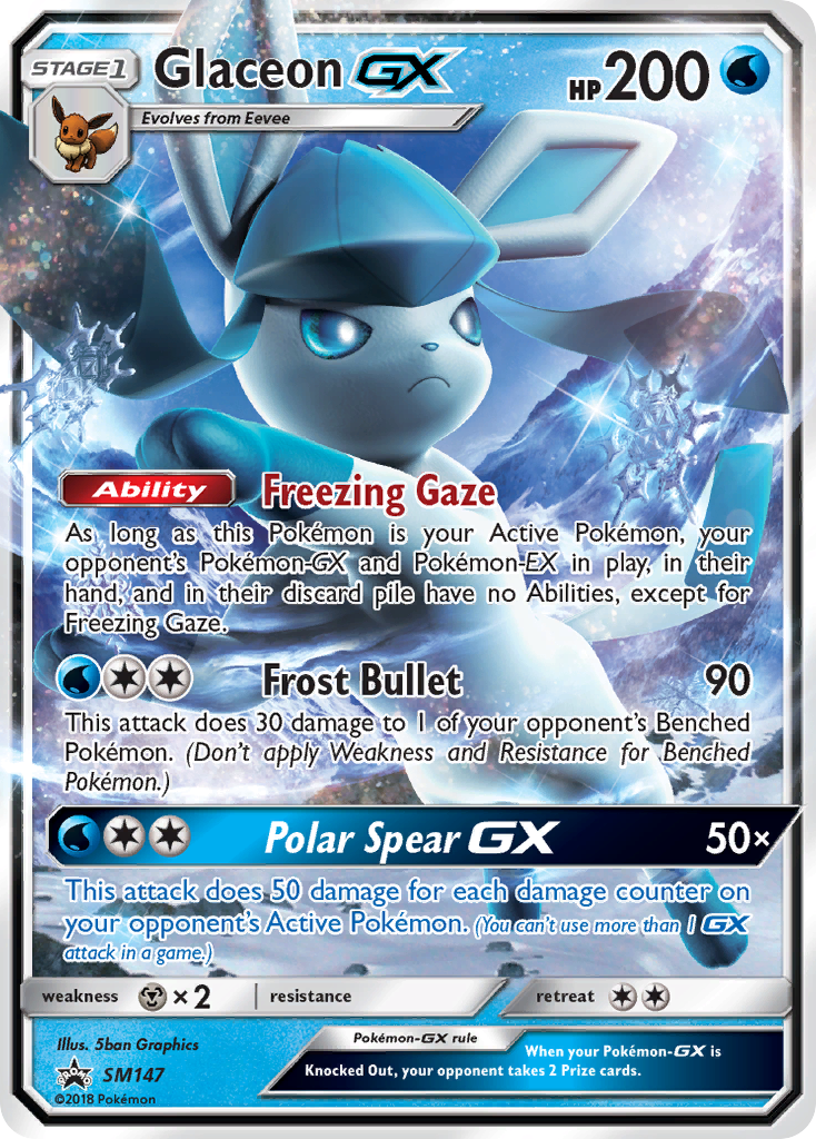 Glaceon GX (SM147) [Sun & Moon: Black Star Promos] | Silver Goblin