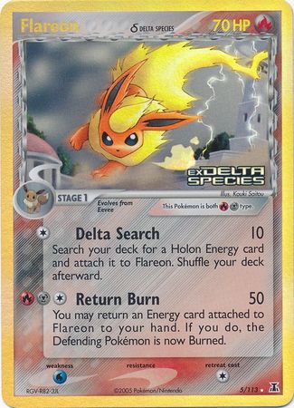 Flareon (5/113) (Delta Species) (Stamped) [EX: Delta Species] | Silver Goblin