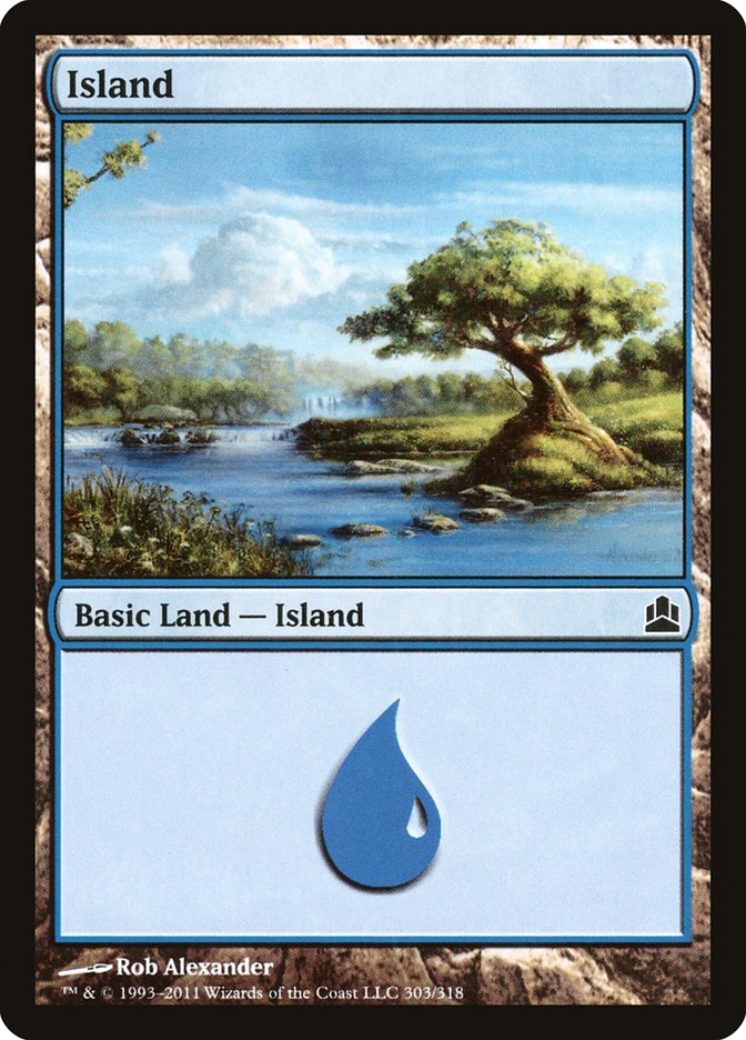 Island (303) [Commander 2011] | Silver Goblin