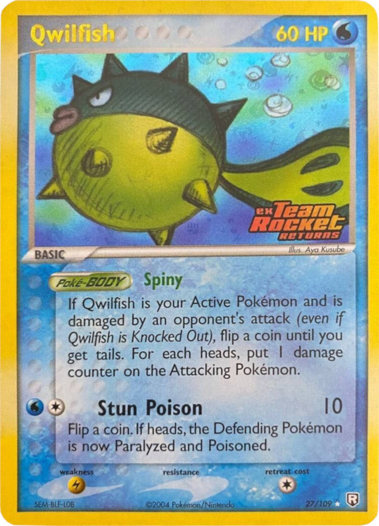 Qwilfish (27/109) (Stamped) [EX: Team Rocket Returns] | Silver Goblin