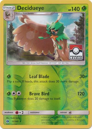 Decidueye (11/149) (League Promo) [Sun & Moon: Base Set] | Silver Goblin