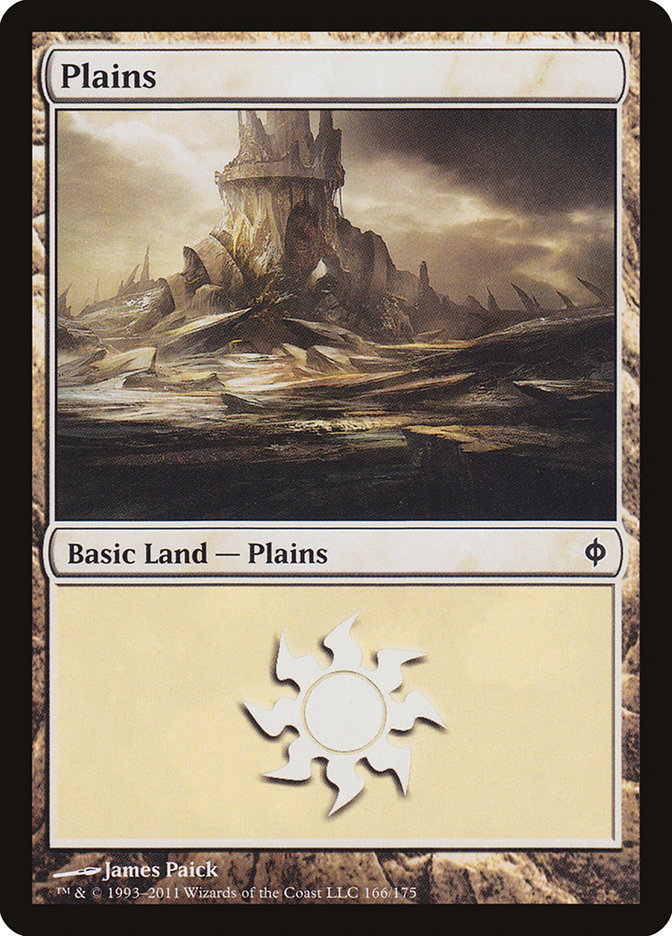 Plains (166) [New Phyrexia] | Silver Goblin