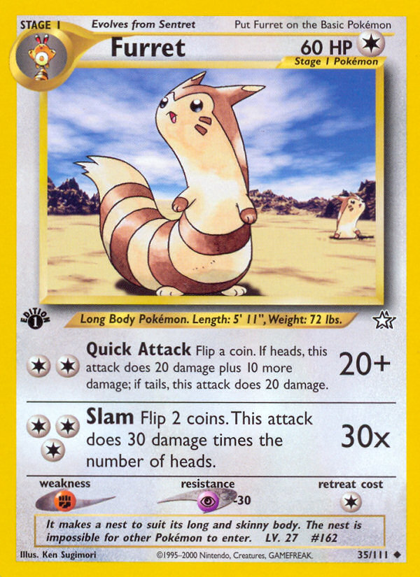 Furret (35/111) [Neo Genesis 1st Edition] | Silver Goblin