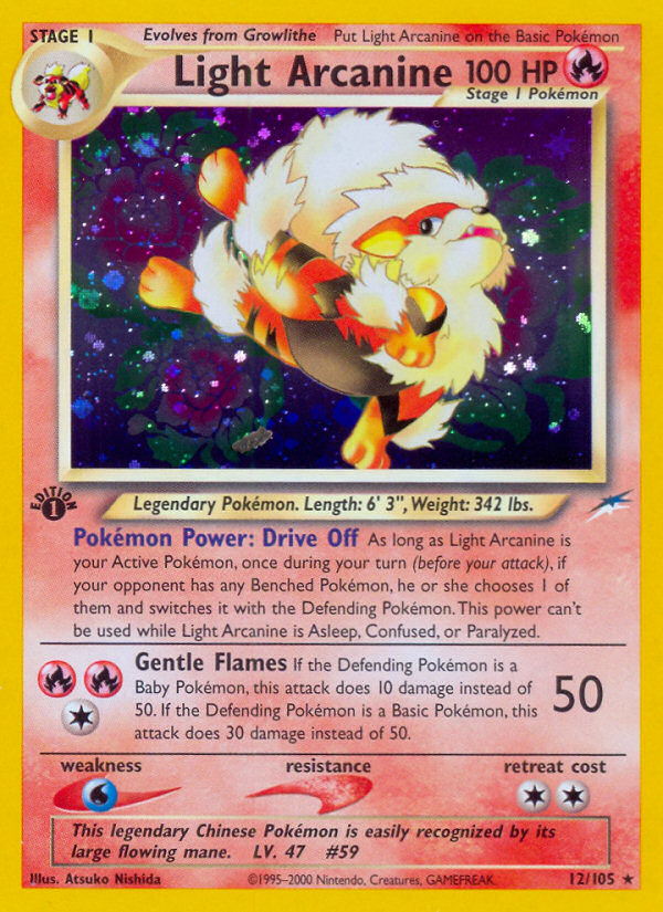 Light Arcanine (12/105) [Neo Destiny 1st Edition] | Silver Goblin