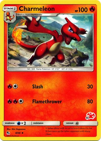 Charmeleon (8/68) (Charizard Stamp #51) [Battle Academy 2020] | Silver Goblin