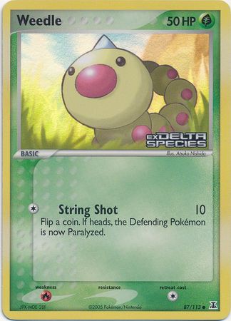 Weedle (87/113) (Stamped) [EX: Delta Species] | Silver Goblin