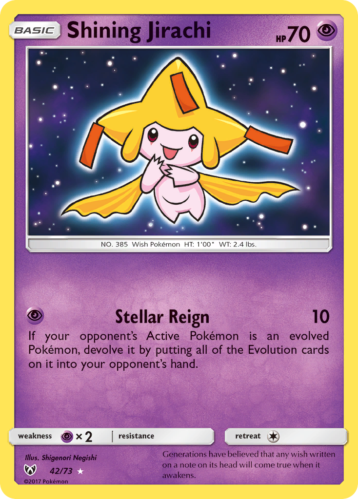 Shining Jirachi (42/73) [Sun & Moon: Shining Legends] | Silver Goblin