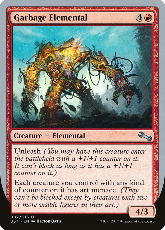 Garbage Elemental (4/3 Creature) [Unstable] | Silver Goblin