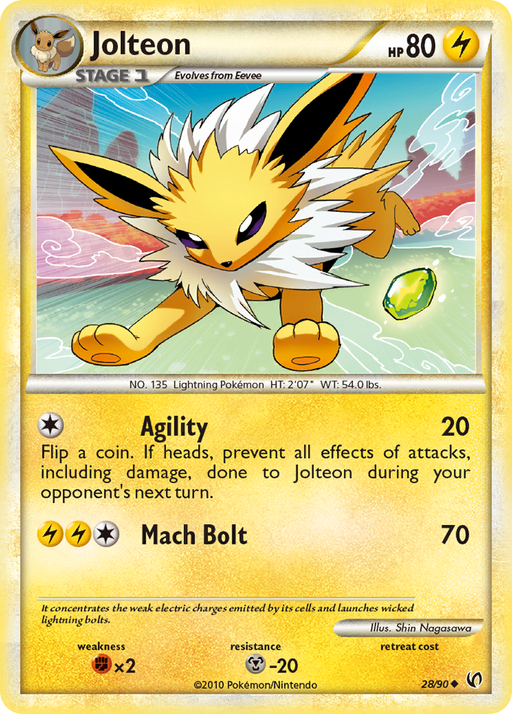 Jolteon (28/90) [HeartGold & SoulSilver: Undaunted] | Silver Goblin