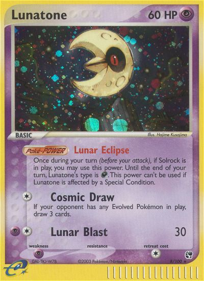 Lunatone (8/100) [EX: Sandstorm] | Silver Goblin