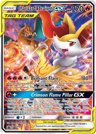 Charizard & Braixen GX (SM230) (Jumbo Card) [Sun & Moon: Black Star Promos] | Silver Goblin