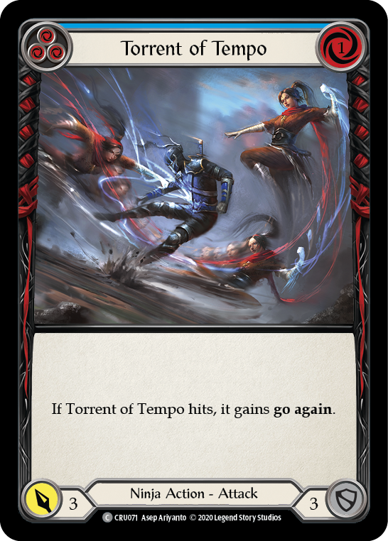 Torrent of Tempo (Blue) [CRU071] (Crucible of War)  1st Edition Rainbow Foil | Silver Goblin