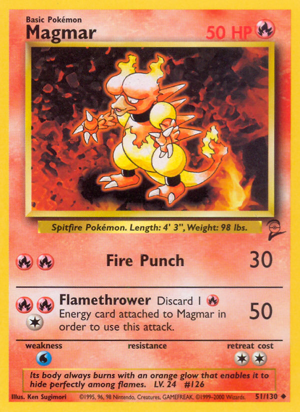 Magmar (51/130) [Base Set 2] | Silver Goblin