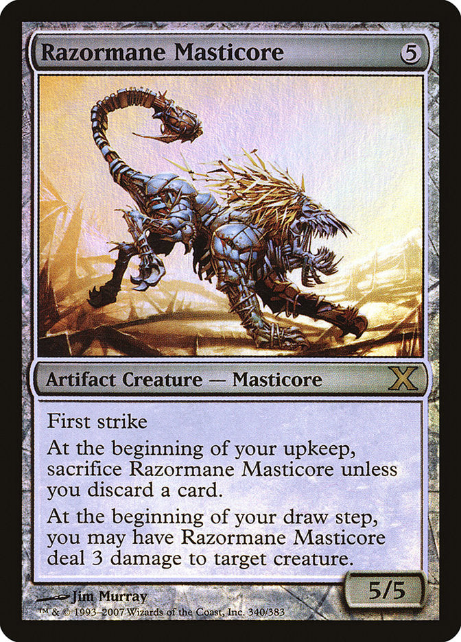 Razormane Masticore (Premium Foil) [Tenth Edition] | Silver Goblin