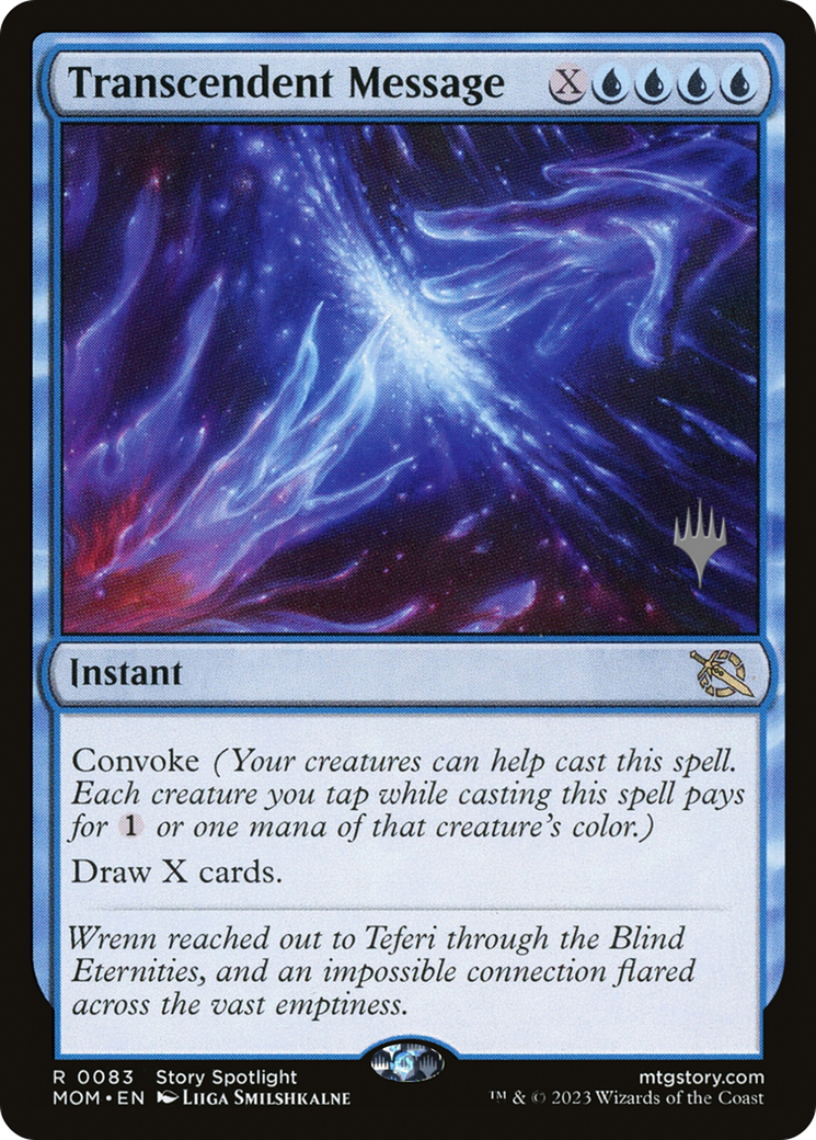 Transcendent Message (Promo Pack) [March of the Machine Promos] | Silver Goblin