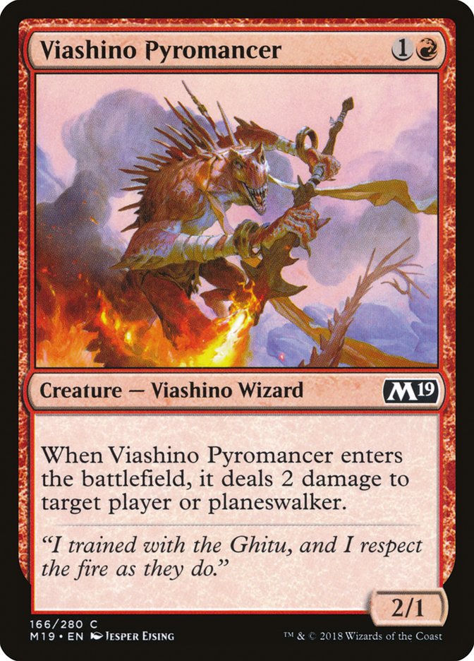 Viashino Pyromancer [Core Set 2019] | Silver Goblin