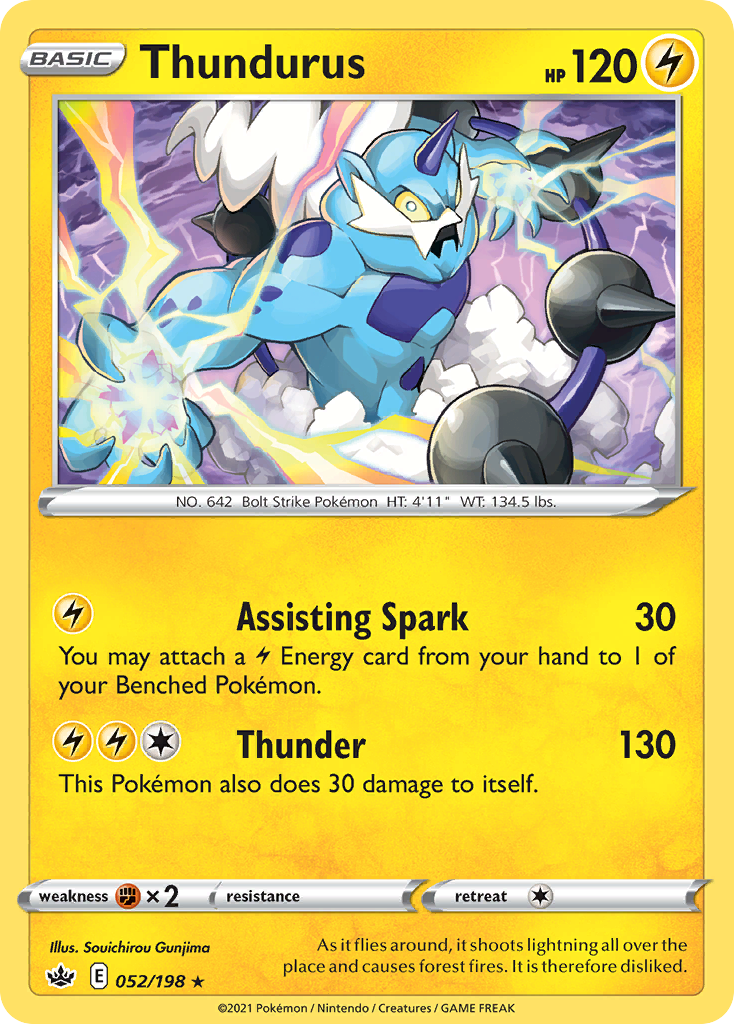 Thundurus (052/198) (Theme Deck Exclusive) [Sword & Shield: Chilling Reign] | Silver Goblin