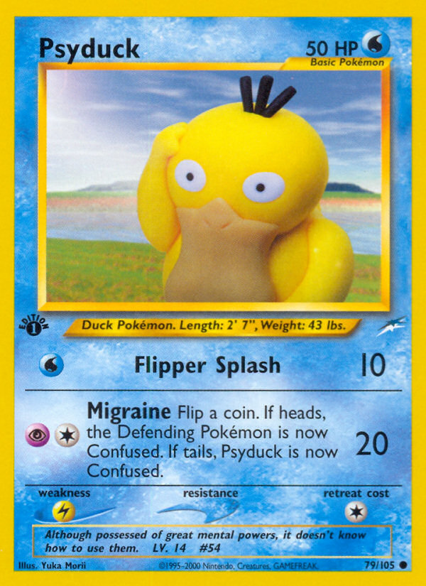 Psyduck (79/105) [Neo Destiny 1st Edition] | Silver Goblin