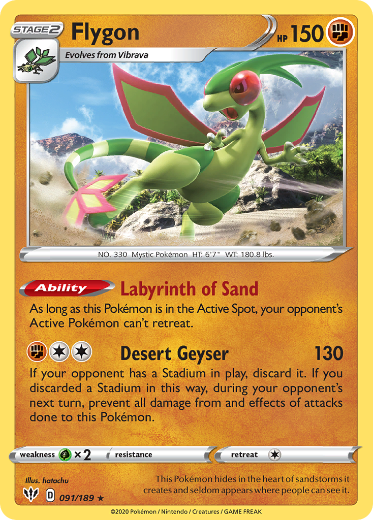 Flygon (091/189) [Sword & Shield: Darkness Ablaze] | Silver Goblin