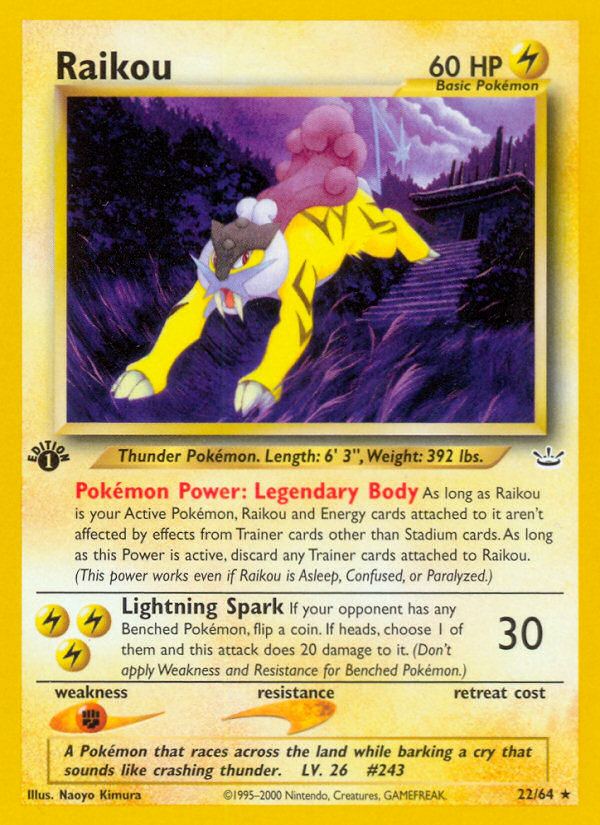 Raikou (22/64) [Neo Revelation 1st Edition] | Silver Goblin