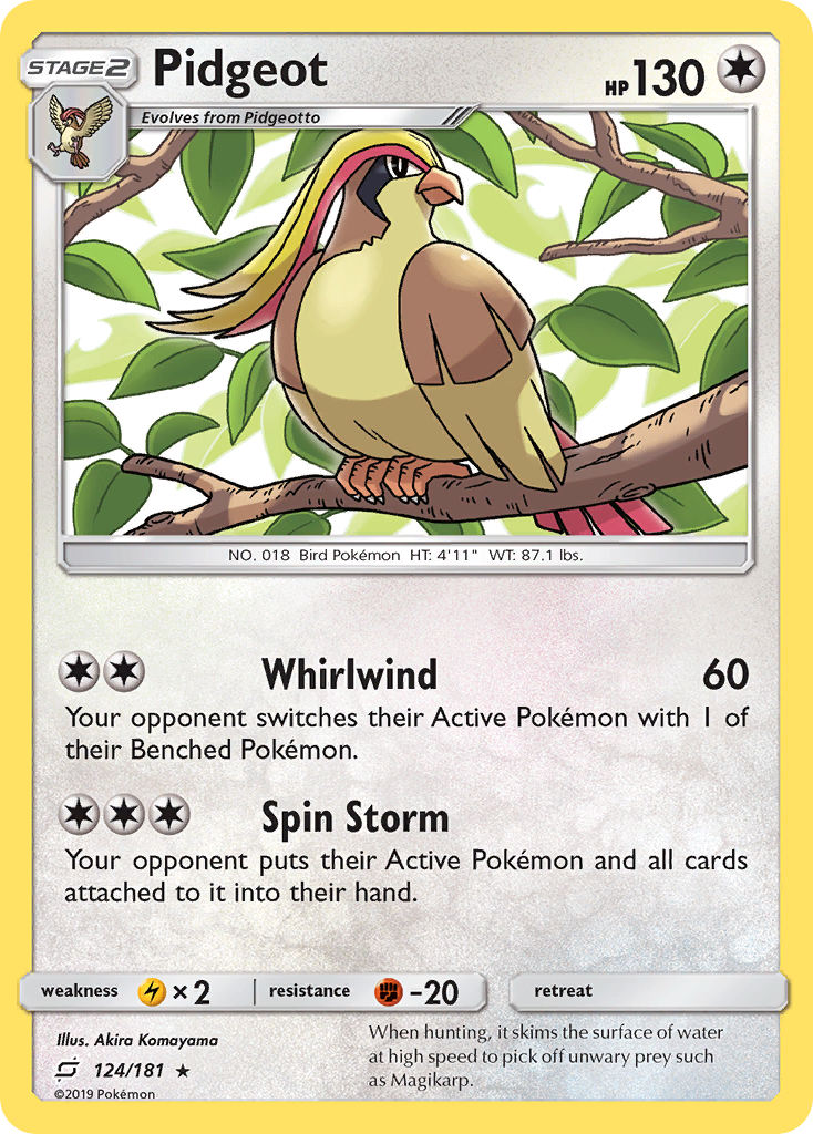 Pidgeot (124/181) [Sun & Moon: Team Up] | Silver Goblin