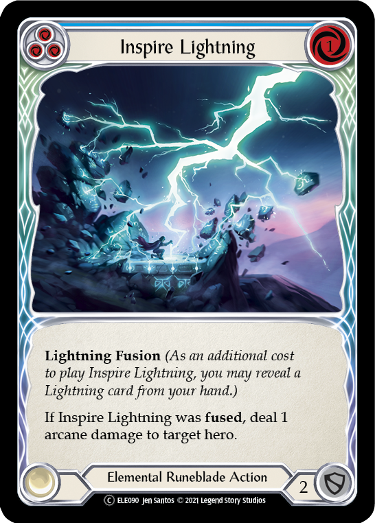 Inspire Lightning (Blue) [U-ELE090] (Tales of Aria Unlimited)  Unlimited Rainbow Foil | Silver Goblin