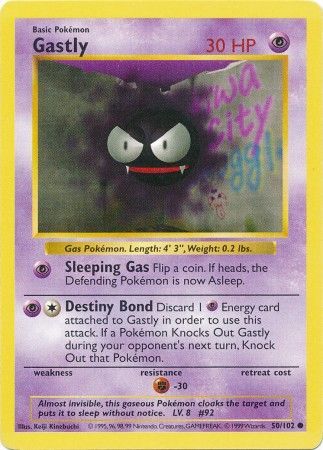 Gastly (50/102) [Base Set Shadowless Unlimited] | Silver Goblin