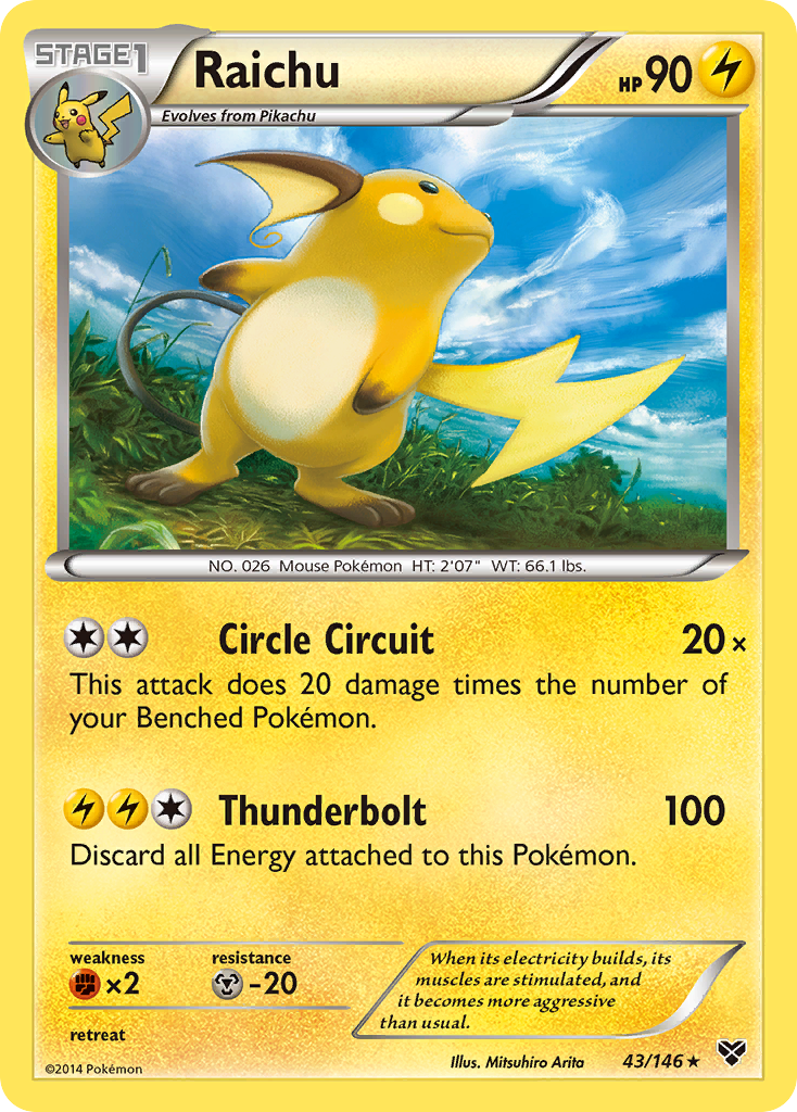 Raichu (43/146) [XY: Base Set] | Silver Goblin