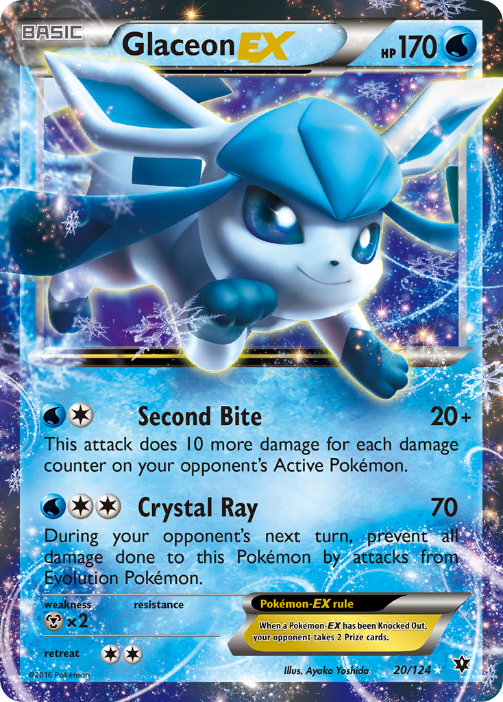 Glaceon EX (20/124) [XY: Fates Collide] | Silver Goblin